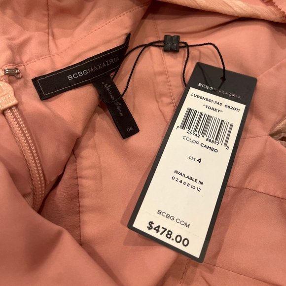 BCBGMAXAZRIA Cameo Torey V-Neck Long Dress - Picture 6 of 7